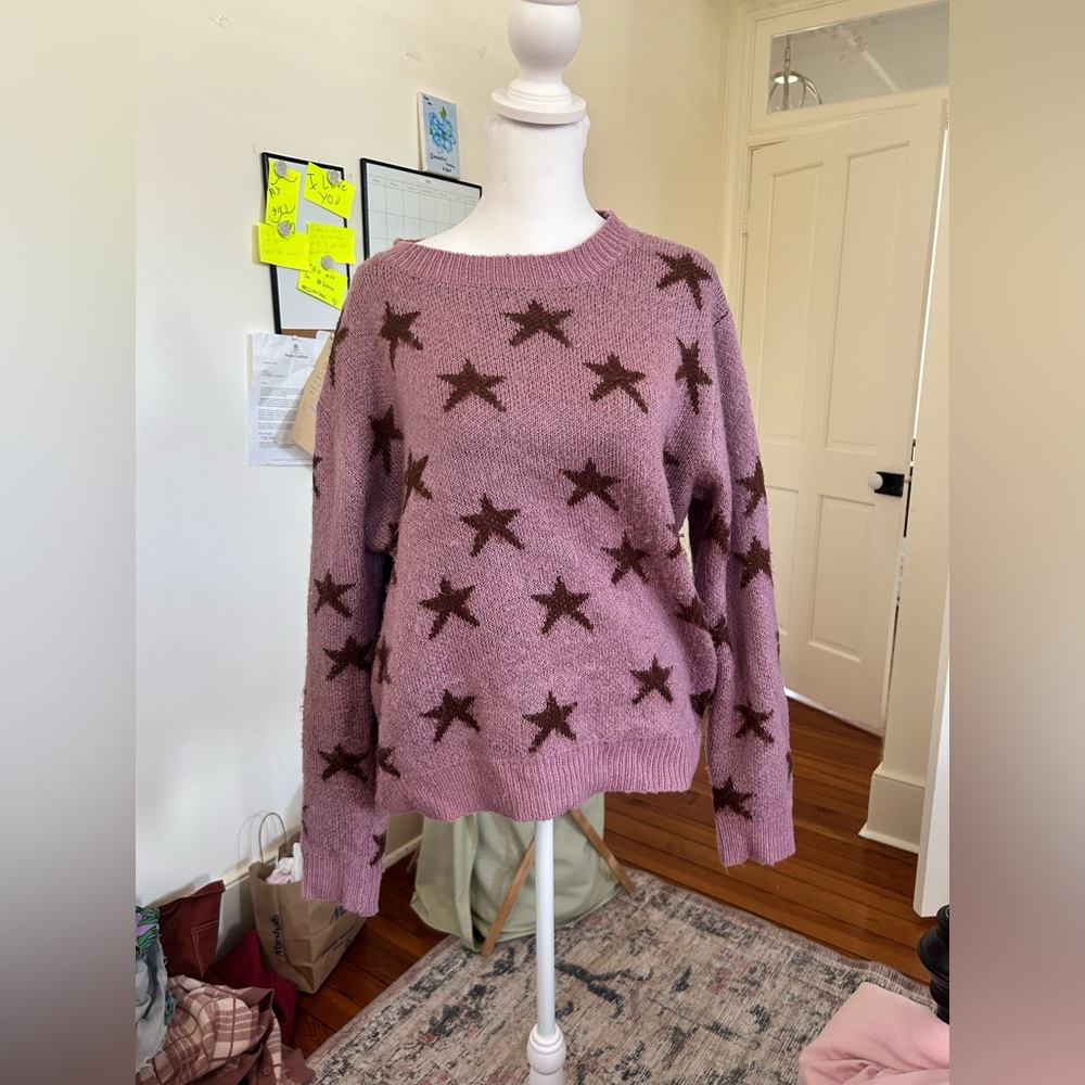 Purple knit sweater oversized #oliviarodrigo #grunge #pop #fall #cute
